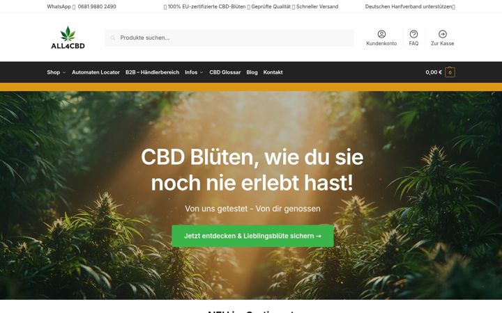 Screenshot of all4cbd.de