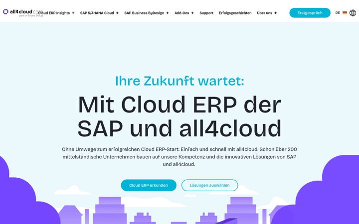 Screenshot of all4cloud.de