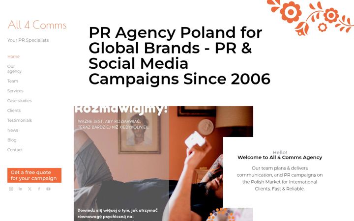 Screenshot of all4comms.com