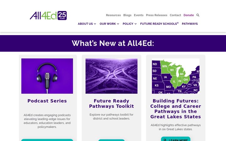 Screenshot of all4ed.org