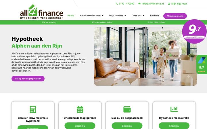 Screenshot di all4finance.nl