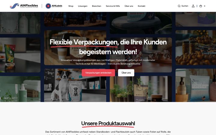 Skærmbillede af all4flexibles.com