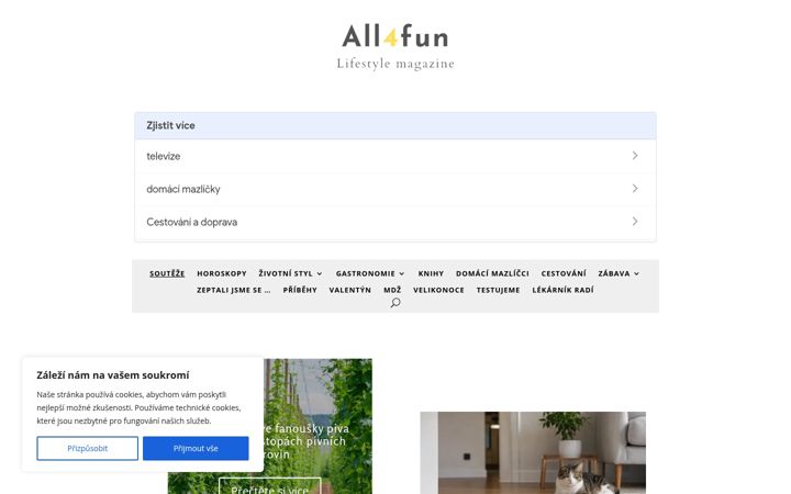 Screenshot di all4fun.cz