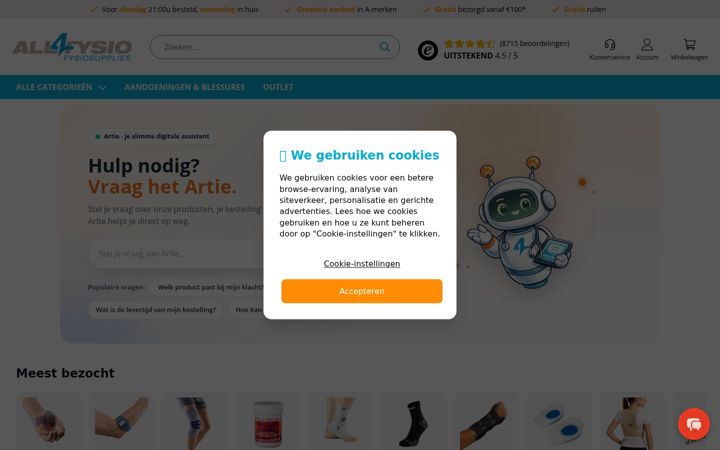 Screenshot of all4fysio.nl