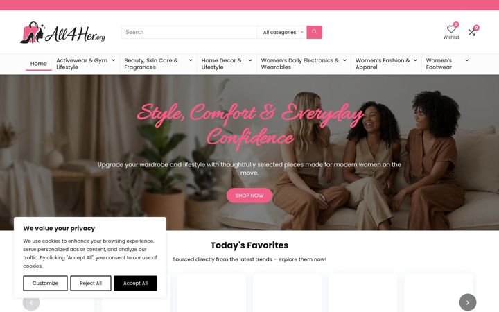 Screenshot of all4her.org