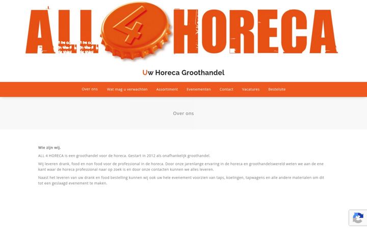 Screenshot di all4horeca.nl