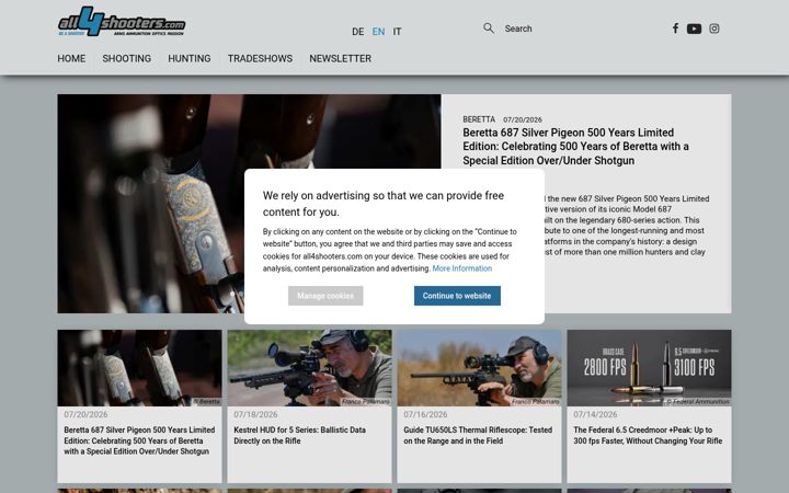 Screenshot of all4shooters.com
