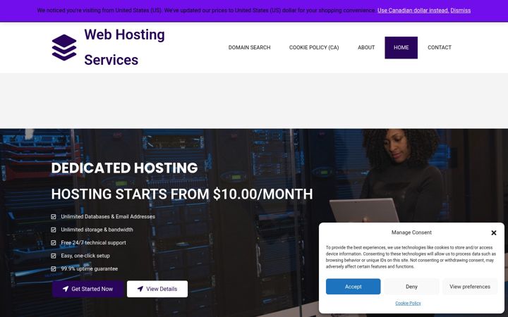 Screenshot of all4uhosting.ca