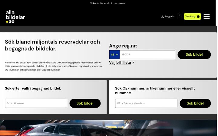 Skærmbillede af allabildelar.se