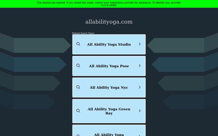 Screenshot of allabilityoga.com