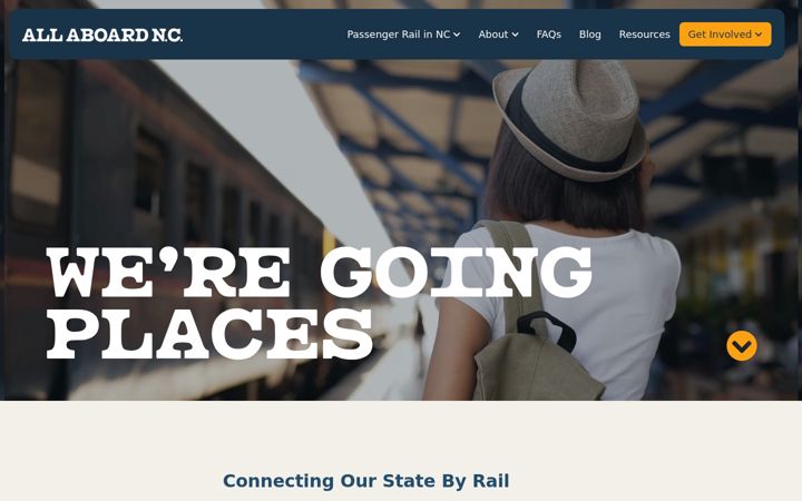 Screenshot of allaboardnc.org