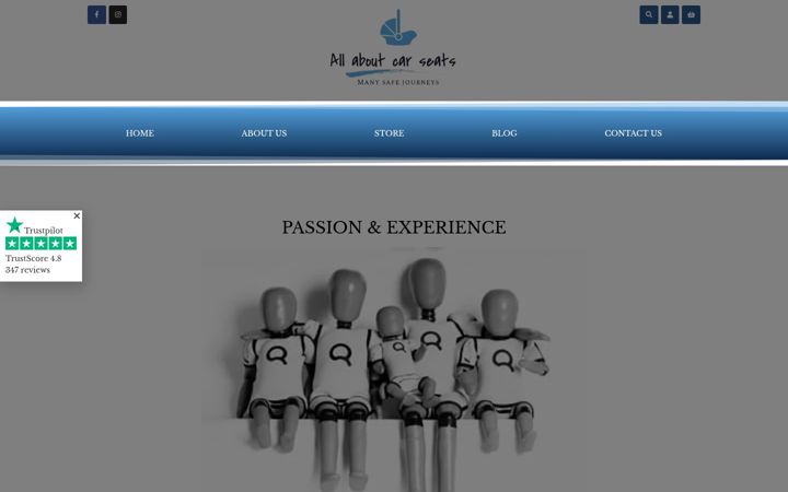 Screenshot of allaboutcarseats.co.uk
