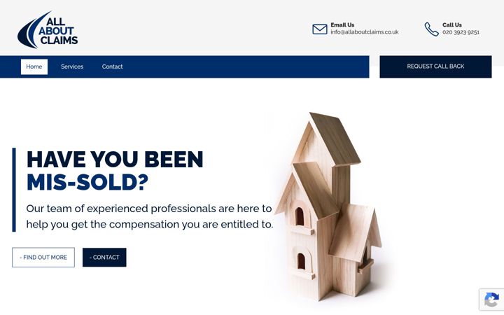 Screenshot of allaboutclaims.co.uk