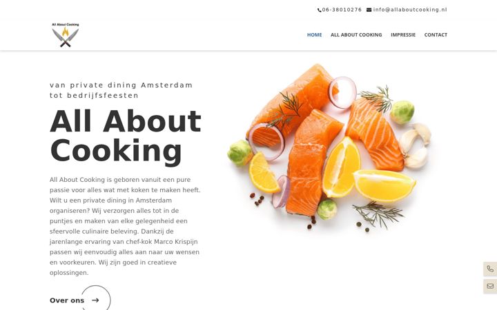 Snímek obrazovky allaboutcooking.nl