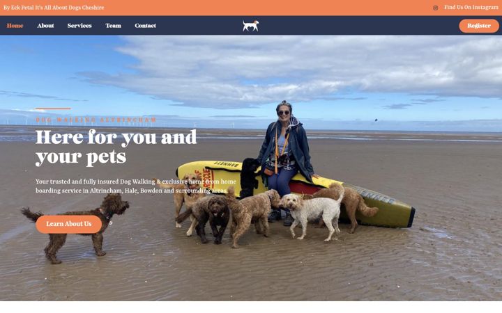 Screenshot of allaboutdogscheshire.co.uk
