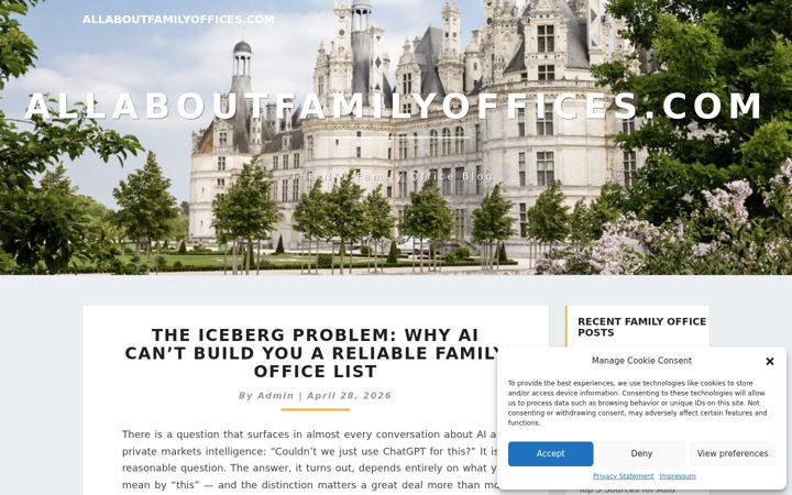 Zrzut ekranu allaboutfamilyoffices.com