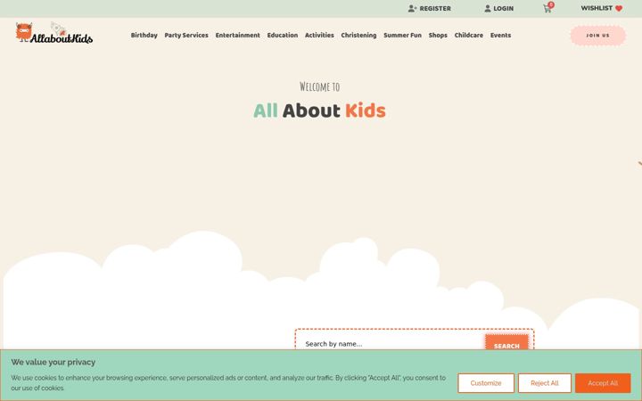 Screenshot of allaboutkids.com.cy