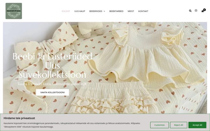 Screenshot ta' allaboutkidswear.ee