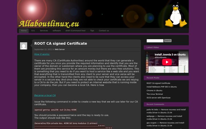 Screenshot of allaboutlinux.eu