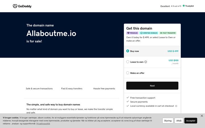 Screenshot of allaboutme.io