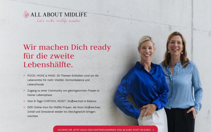 Screenshot of allaboutmidlife.com