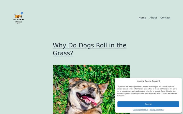 Screenshot ta' allaboutmutts.com