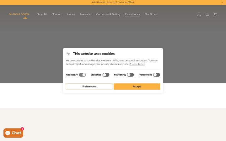 Screenshot ta' allaboutnectar.com