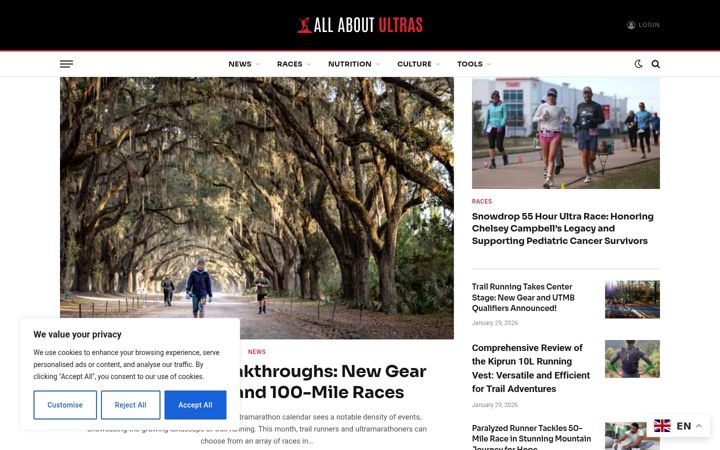 Screenshot of allaboutultras.com