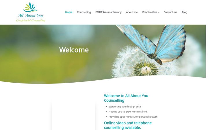 Screenshot of allaboutyoucounselling.co.uk