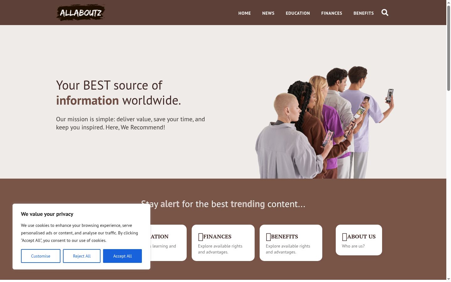 Screenshot tal-banner tal-kunsens muri qabel kwalunkwe interazzjoni