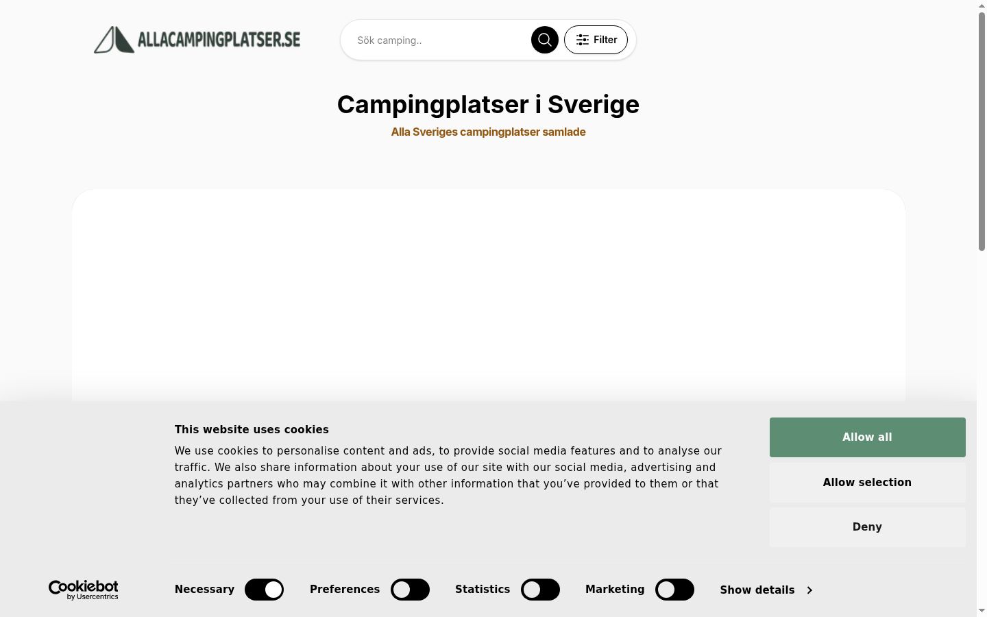 Screenshot van de toestemmingsbanner zoals getoond vóór enige interactie