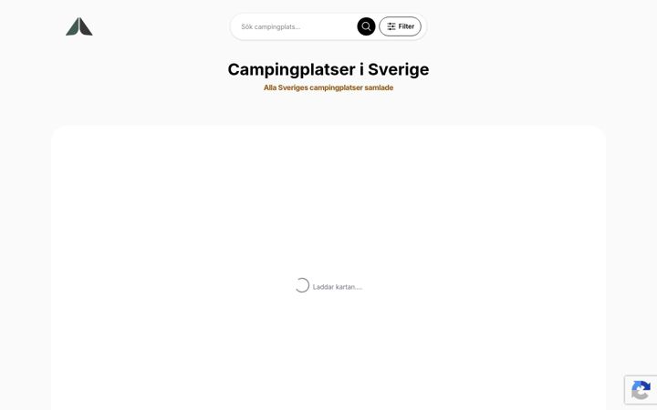 Screenshot of allacampingplatser.se