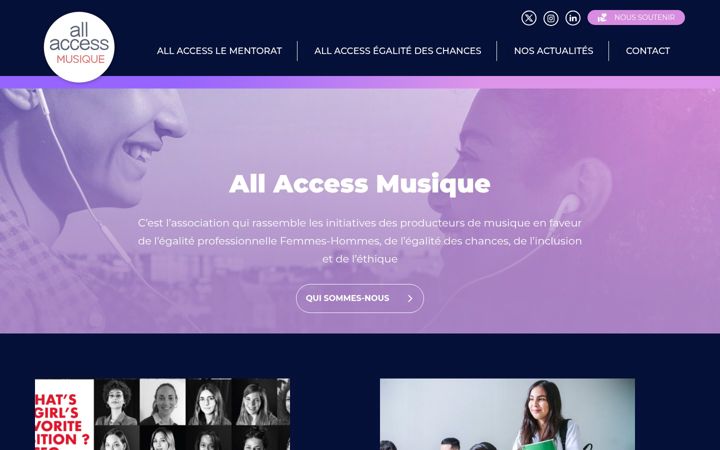 Screenshot of allaccessmusique.com