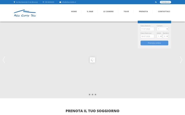 Screenshot of allacorteblu.it