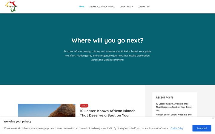 Screenshot von allafricatravel.com
