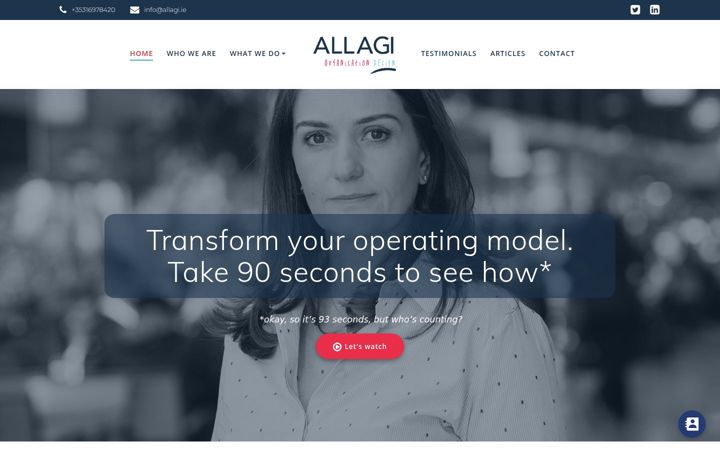 Screenshot von allagi.ie