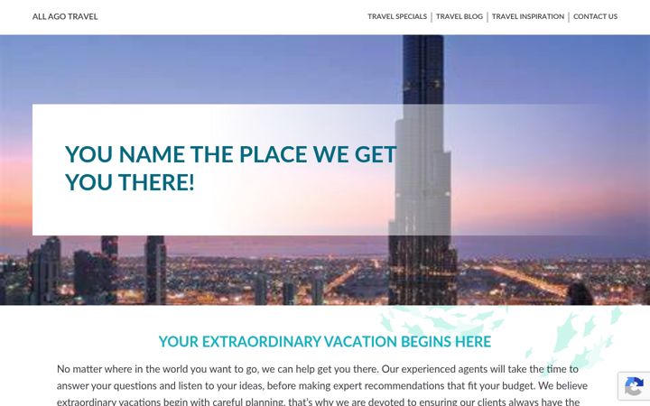 Screenshot of allagotravel.com