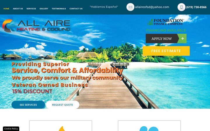 Screenshot of allaireone.com