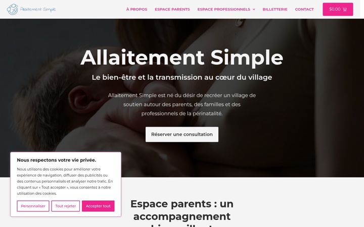 Zrzut ekranu allaitementsimple.com