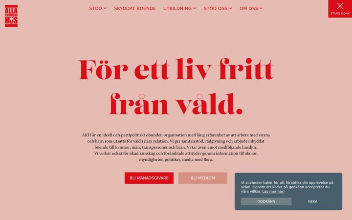 Screenshot of allakvinnorshus.org