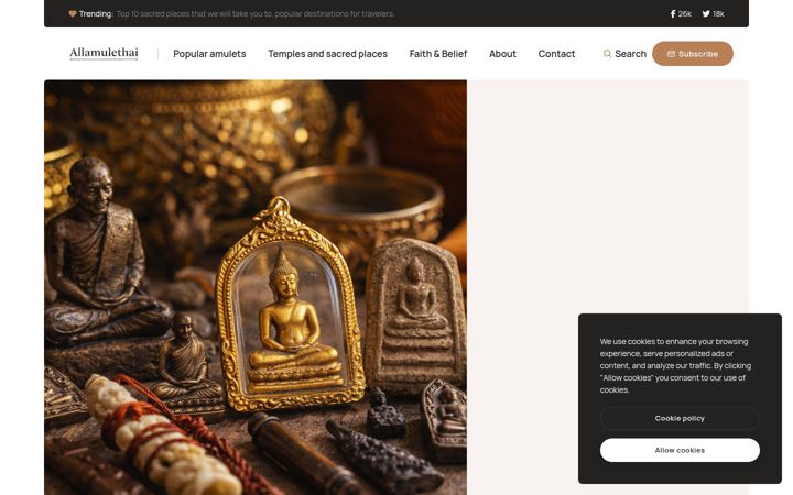 Screenshot of allamuletthai.com