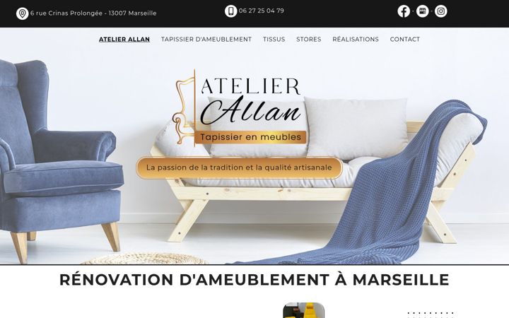 Ekrano kopija allan-tapissier.fr