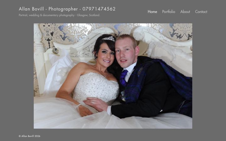 Screenshot of allanbovill.co.uk