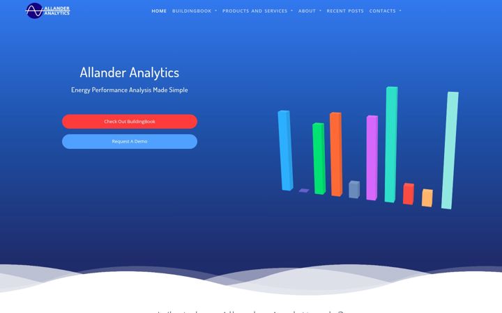 Ekrano kopija allanderanalytics.co.uk