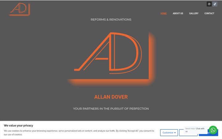 Zrzut ekranu allandover.com