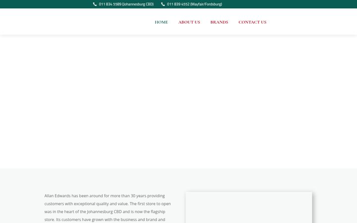 Screenshot of allanedwards.co.za