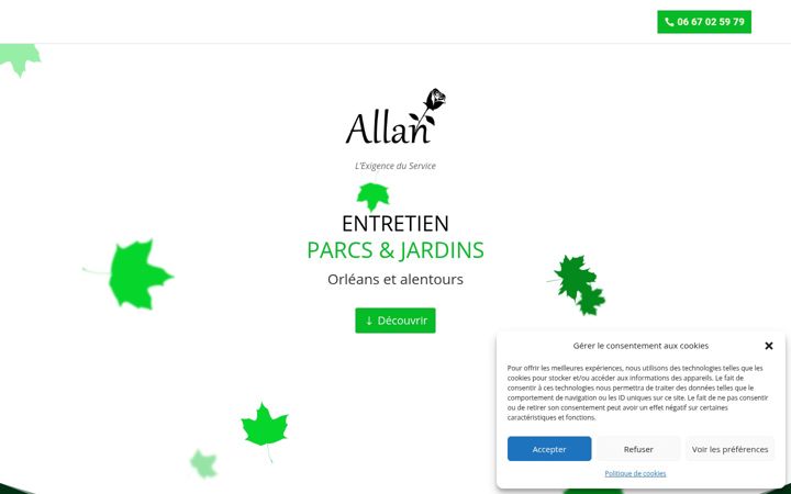 Screenshot of allanespacesverts.fr