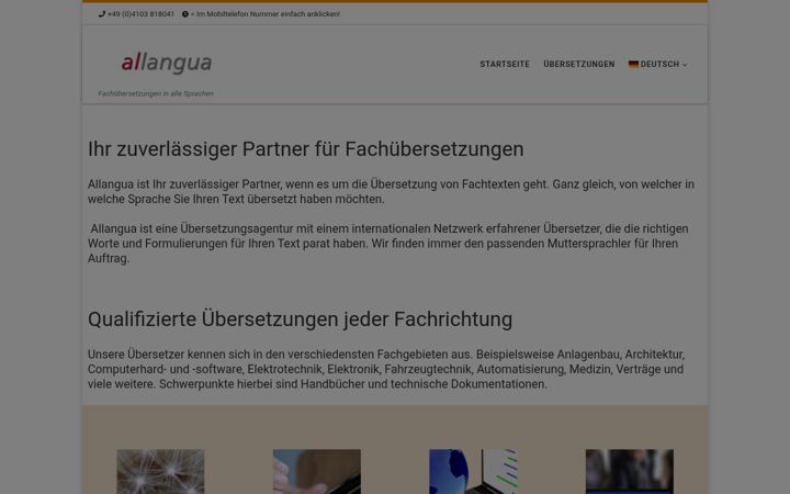 Screenshot of allangua.de