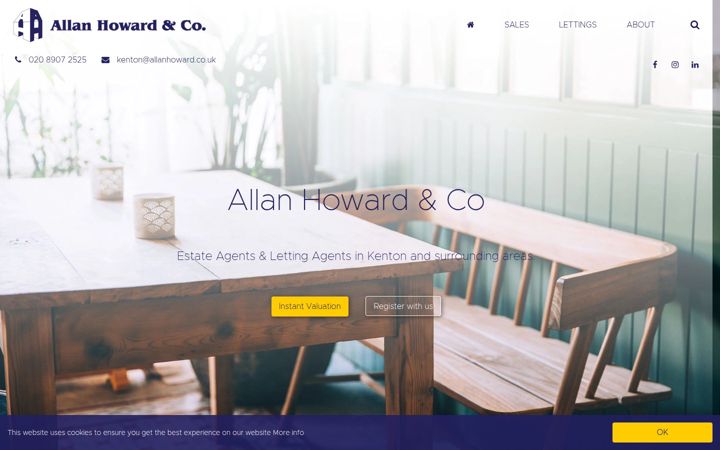 Screenshot of allanhoward.co.uk