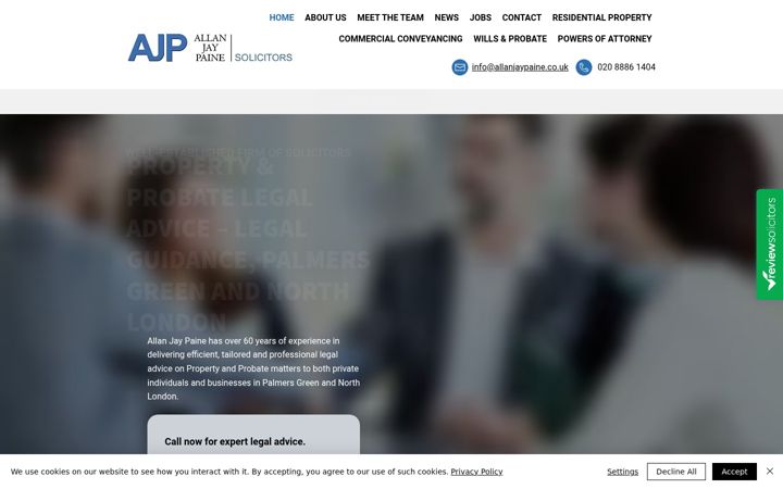 Screenshot of allanjaypainesolicitors.co.uk